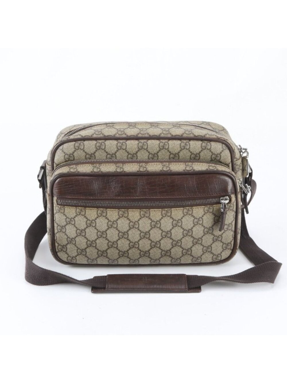Gucci GG Supreme Leather Shoulder Bag Crossbody Messenger Business